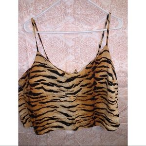 Forever 21 Tiger Striped Crop Top